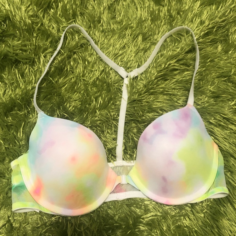 Victoria’s Secret Pink Tie Dye Push Up Bra 34 B